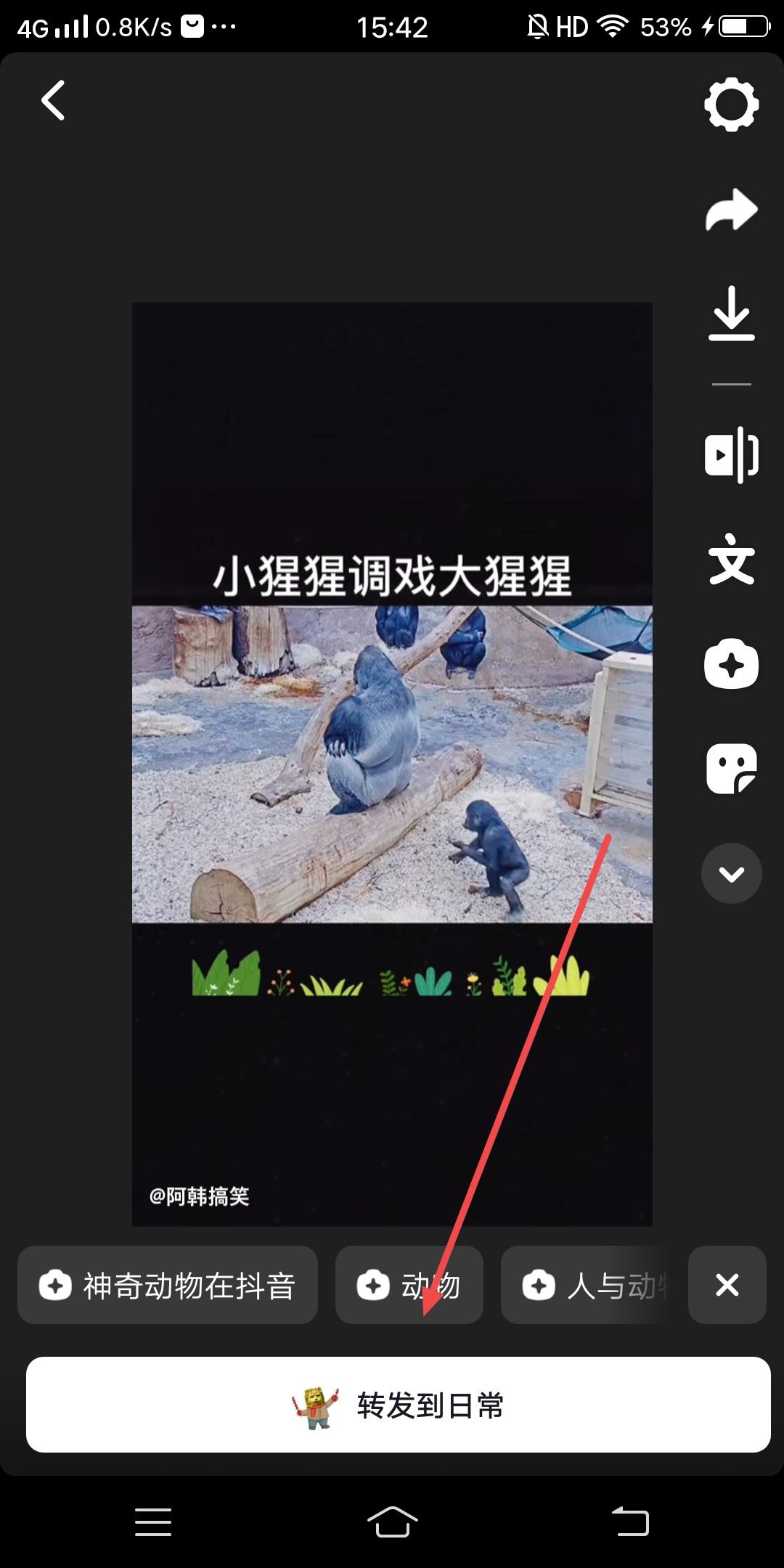 抖音收藏的視頻怎么轉發(fā)？